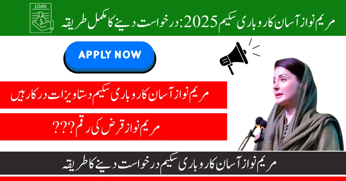 مریم نواز کا قرضہ پروگرام 2025: درخواست دینے کا مکمل طریقہ